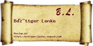 Böttger Lenke névjegykártya